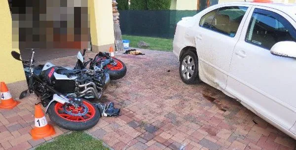 Nehoda motorkáře v Častolovicích