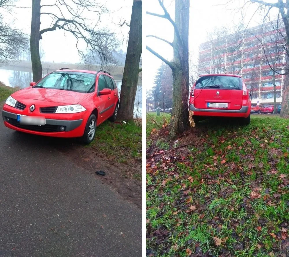 Nezabržděné auto na Smetanově nábřeží skončilo málem v řece