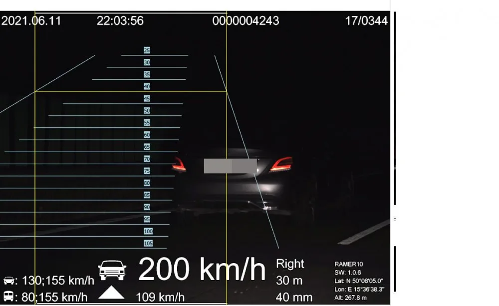 Policie chytila dalšího rekordmana na dálnici D11. Naměřili mu 200 km/h