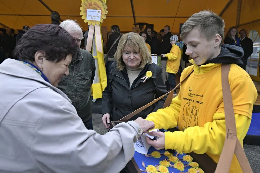 Žluté kytičky po pětadvacáté. Sbírka na boj s rakovinou letos potrvá déle