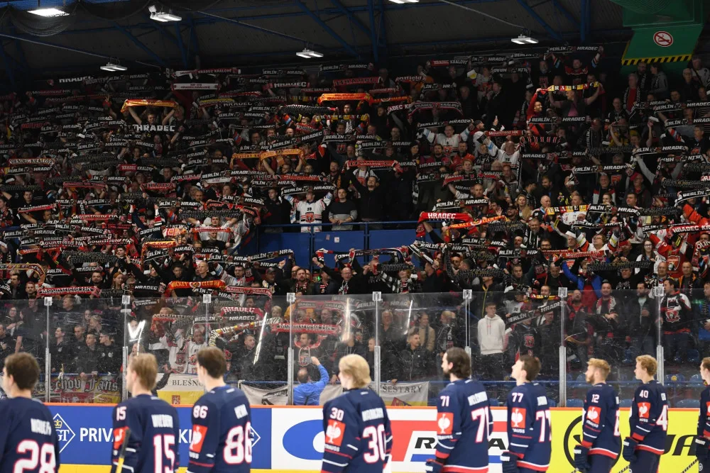 Hokejisté Hradce Králové vyhráli v Berlíně 7:3 a jsou v play off Ligy