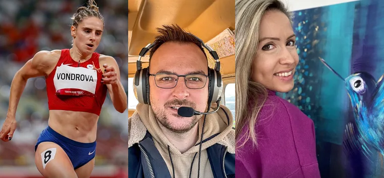 (Ne)obyčejní v roce 2022 zleva Lada Vondrová,Michal Čuřík,, Petra Němečková