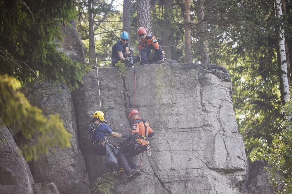Cvičení záchranářů, hasičů a Horské služby
