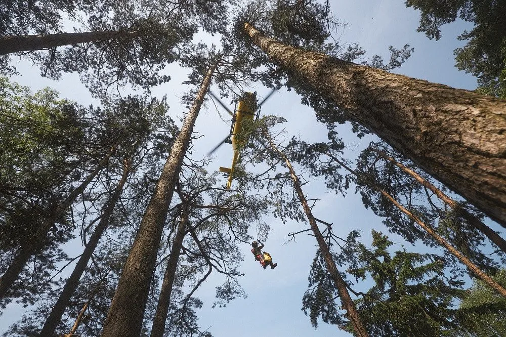 Cvičení záchranářů, hasičů a Horské služby