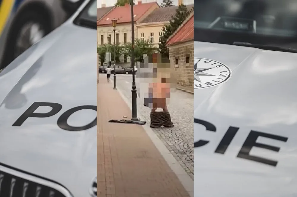 VIDEO: Nejdříve se procházel nahý centrem Jičína, poté usedl opilý za volant