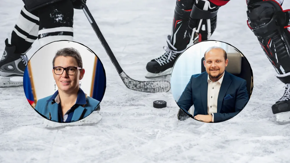 První čtvrtfinálové utkání extraligy okoření sázka mezi primátorkou a primátorem krajských metropolí.