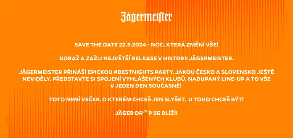 Zažij největší odhalení v historii Jägermeister