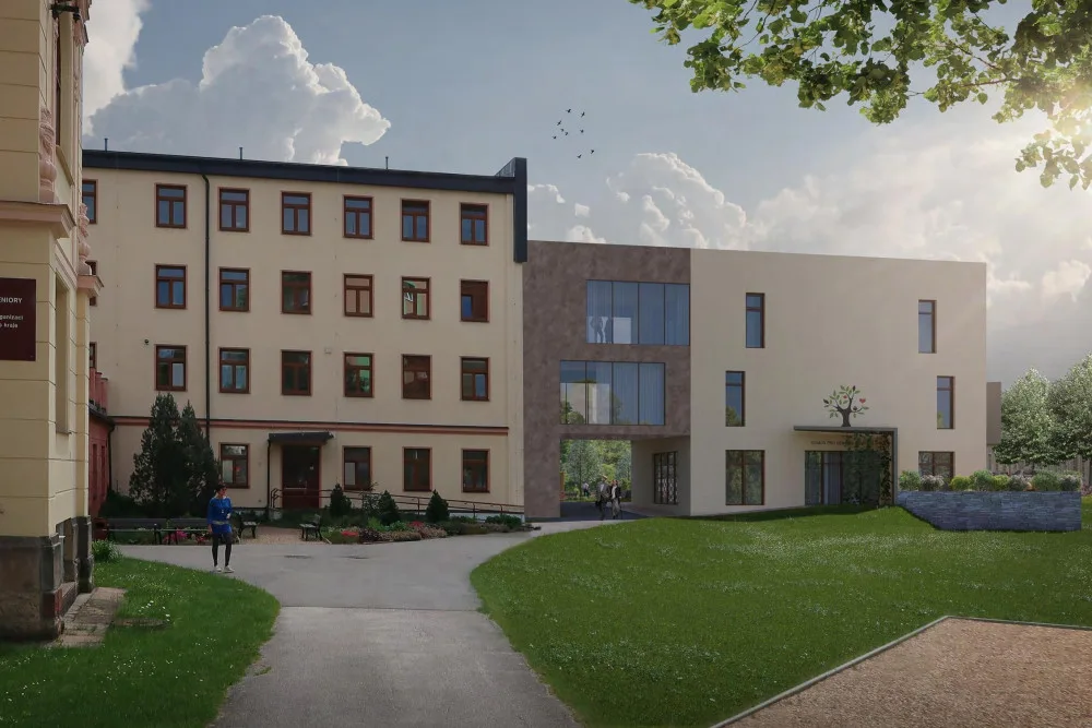 Kraj zahájil stavbu nového domova ve Vrchlabí. Ubytování v něm najde další 34 klientů