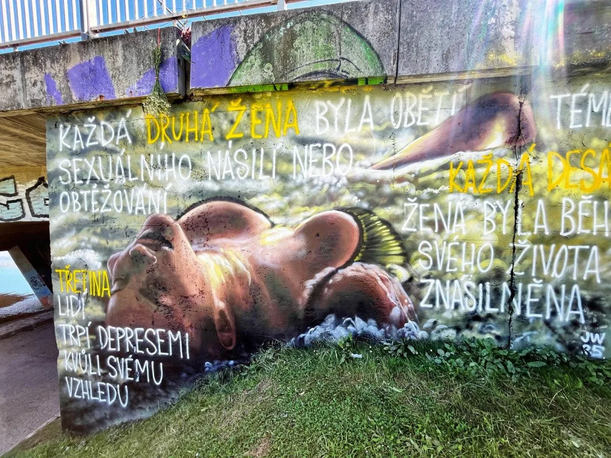 Hradecká malba prsatice nevydržela. Někdo jí popsal fakta o sexuálním násilí