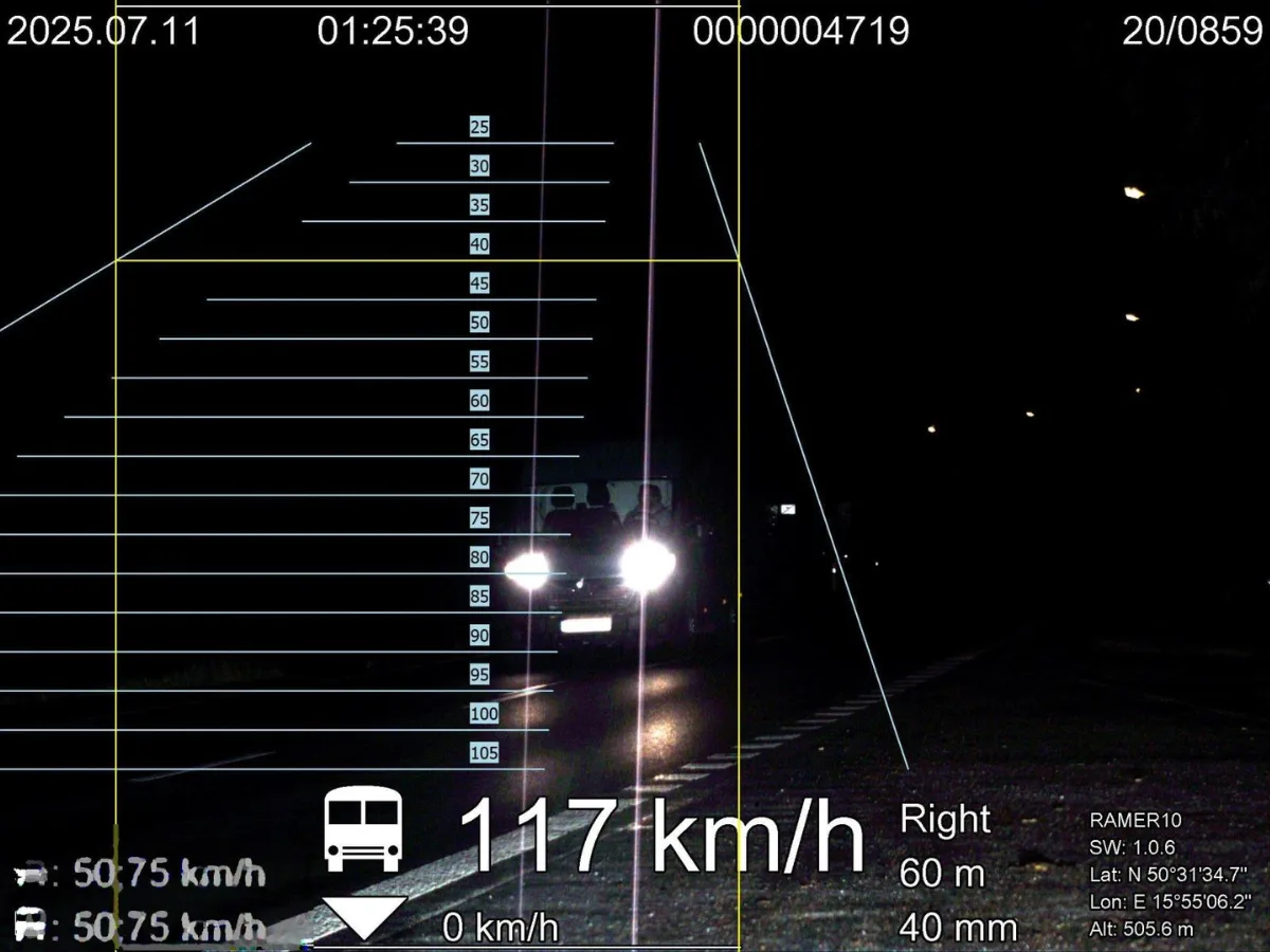 Cizinec se proháněl obcí více než stokilometrovou rychlostí. S přestupkem nesouhlasil