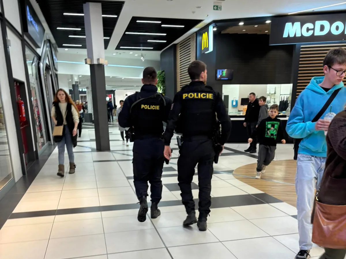 Muž v hradeckém obchodním centru zranil nožem dva lidi. Policie ho zadržela v nemocnici