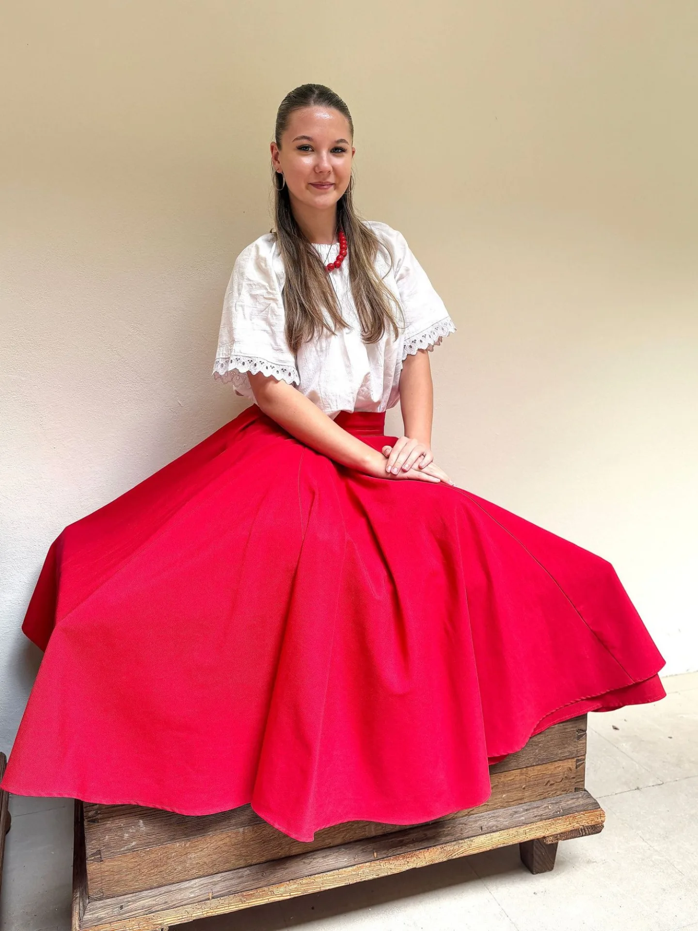 červená