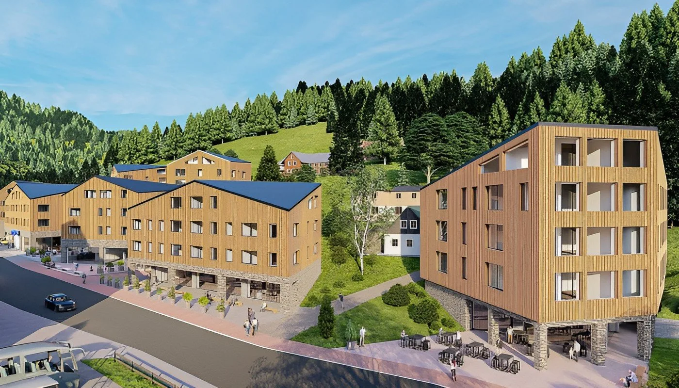 Ve Peci pod Sněžkou začala demolice domů kvůli apartmánům