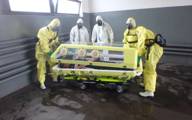 Cvičení s biohazard týmem