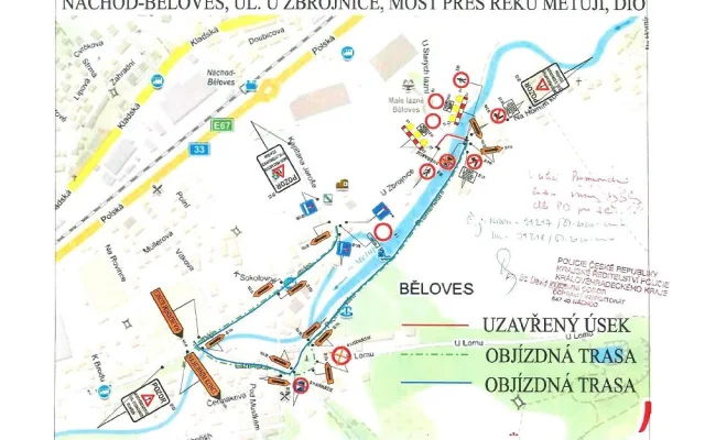Trasa uzavírka U Zbrojnice