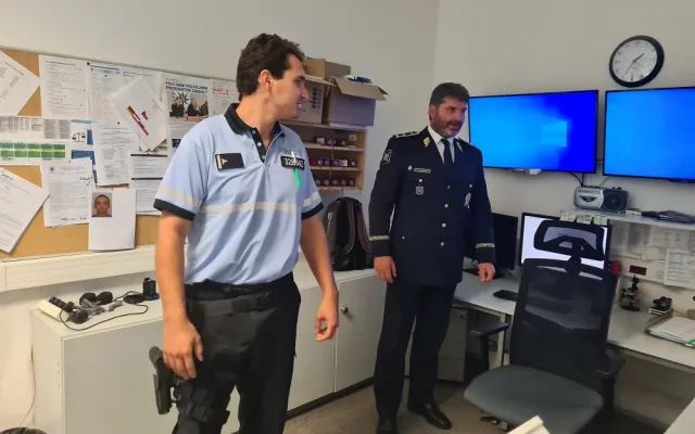 policejní prezident Jan Švejdar na návštěvě  u Městské policie