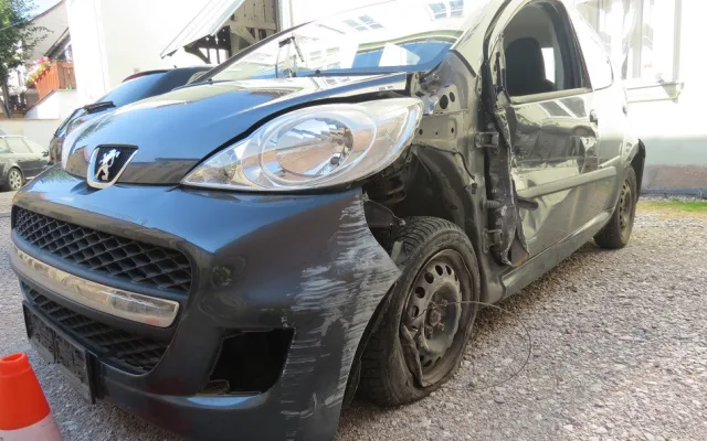 auto po nehodě
