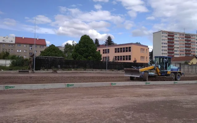 Sběrný dvůr v Náchodě v průběhu rekonstrukce