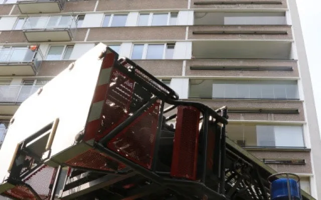 Výšková technika hasičů při zásahu