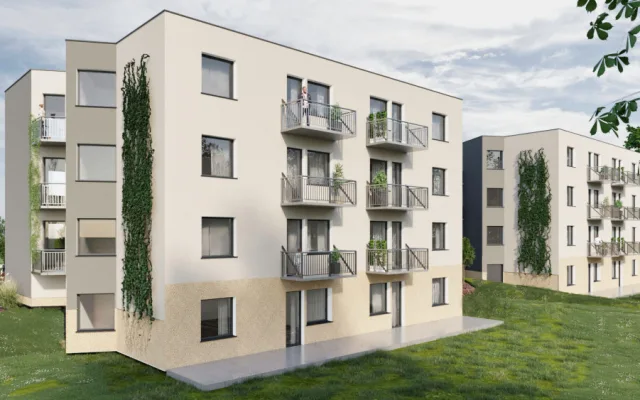 Vedle nemocnice v Náchodě vyrostou další čtyři moderní bytovky. Město našlo nové investory