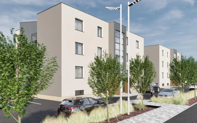 Vedle nemocnice v Náchodě vyrostou další čtyři moderní bytovky. Město našlo nové investory