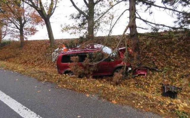 Dva mladíci se opili a pak sedli za volant. Oslava narozenin skončila nárazem do stromu