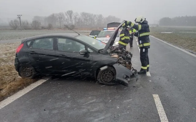 Kvůli sněhu měli hasiči plné ruce práce. Počasí komplikovalo především dopravu