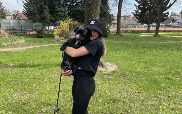 Atletka Lada Vondrová se svým pejskem