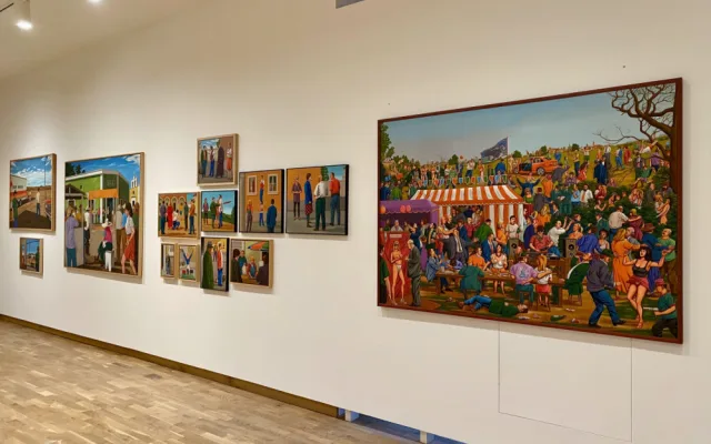 Nakreslil sedmimetrové poutače pro hradecké Kino Jas. Dnes má výstavu v galerii