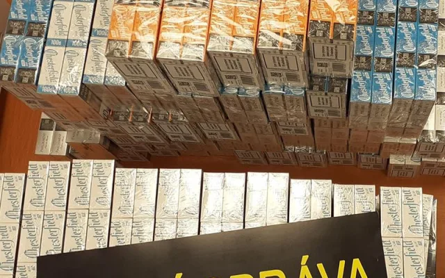 Vezu jen potraviny, tvrdil řidič. Celníci mu v autě našli 22 tisíc nezdaněných cigaret