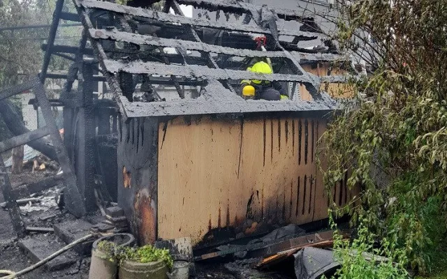 Požár kůlny ve Dvoře Králové nad Labem