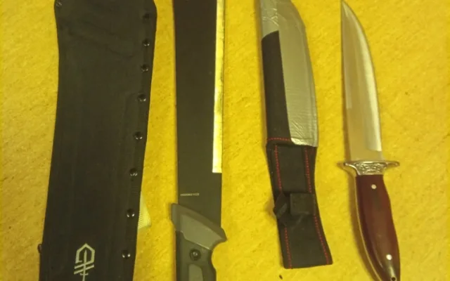 Psychicky nemocný muž měl u sebe mačetu, nože i vzduchový revolver. Nastoupila na něj zásahovka