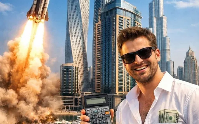 Z makléře prodávajícího byty v Dubaji si lidé dělají legraci, vznikají koláže