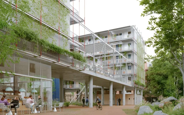 Mezinárodní architektonicko-urbanistickou soutěž na bytový dům a nové náměstí vyhrál návrh ateliérů z Barcelony.