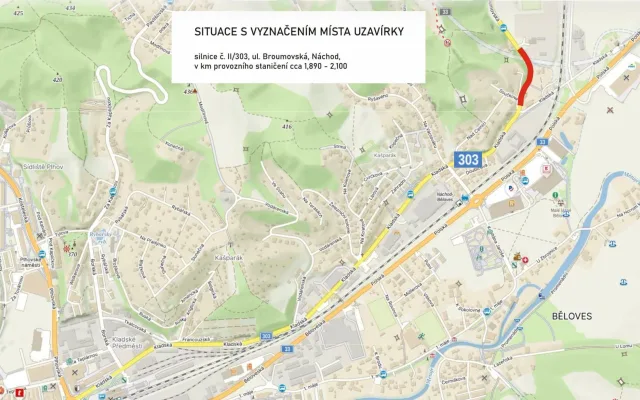 Stavba obchvatu Náchoda zkomplikuje dopravu. Uzavře se cesta na Broumov