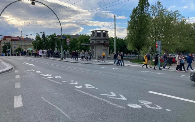 Demonstrace za nezávislost justice v Hradci Králové