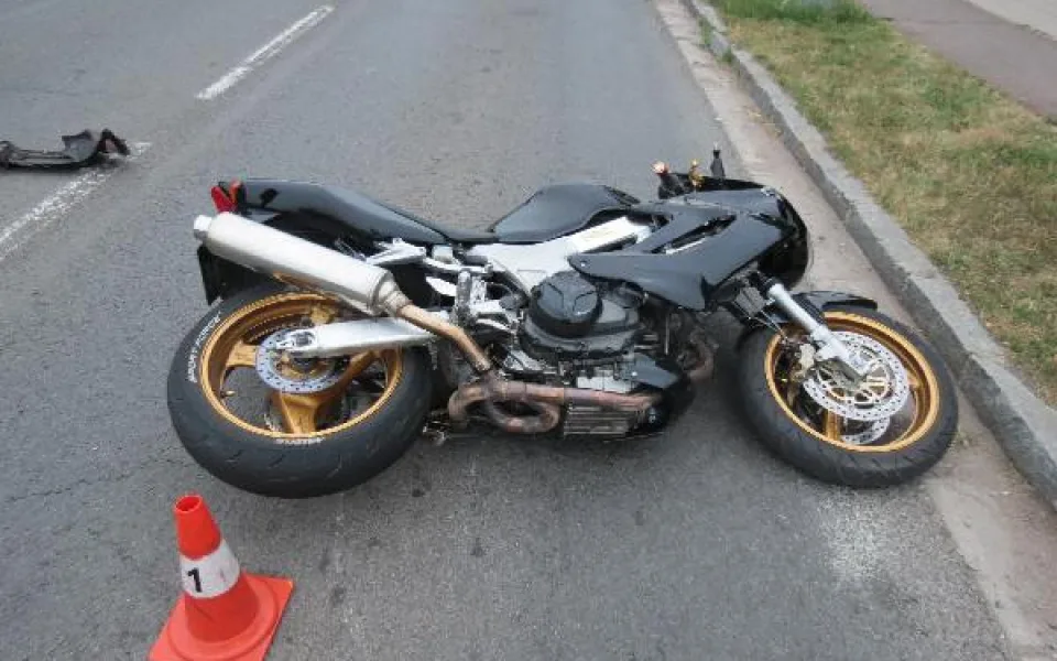 Havarovaný motocykl