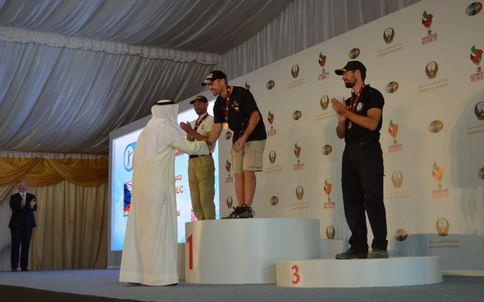 Vítěz Miroslav Zapletal na 2. světových policejních hrách v Abu Dhabi 2017