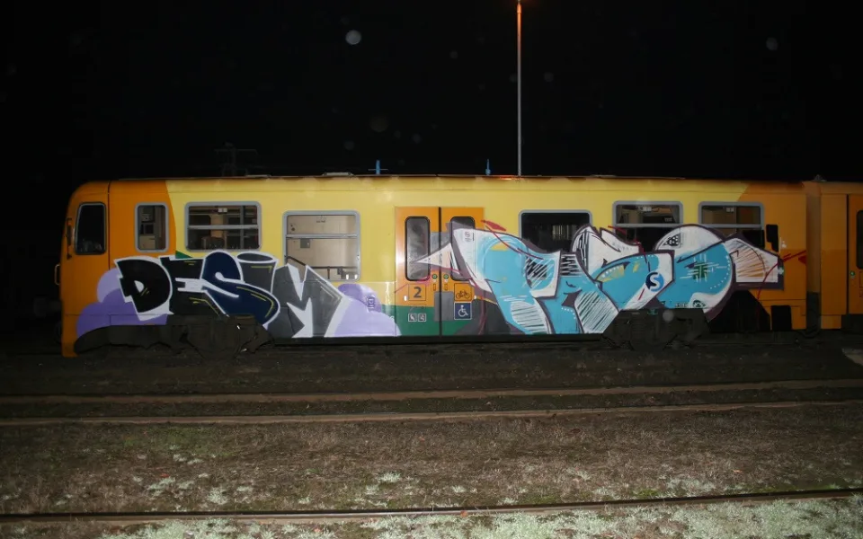 Posprejovaný vlak