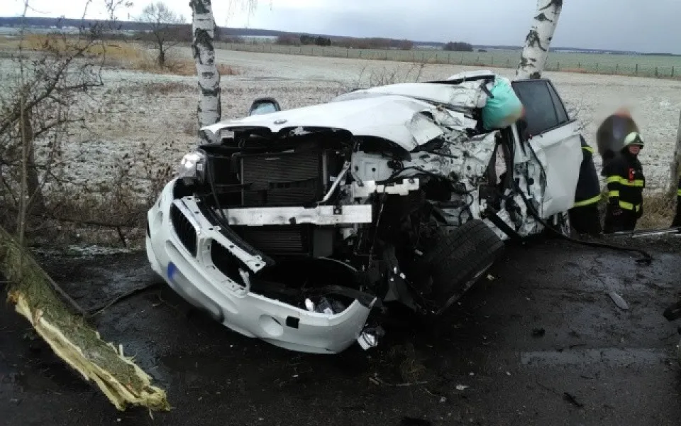 Na Novobydžovsku narazilo auto do stromu. Řidič svým zraněním na místě podlehl