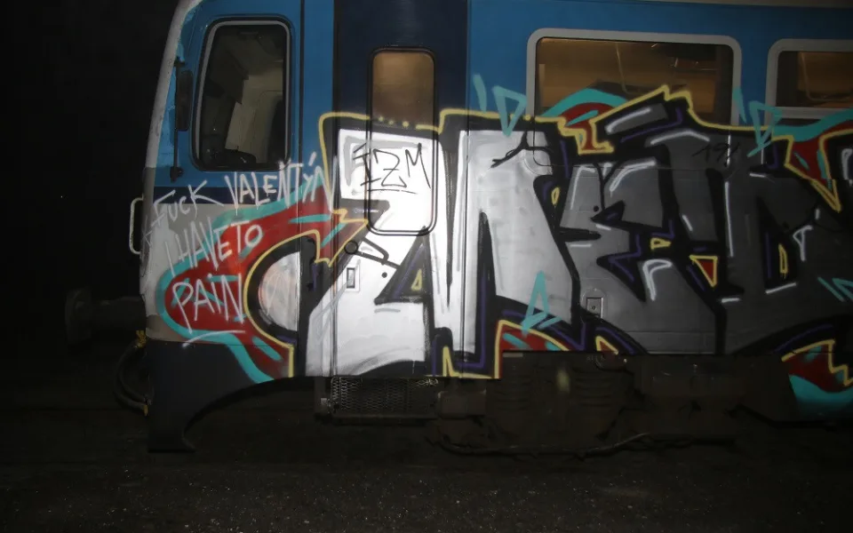 Posprejovaný vlak