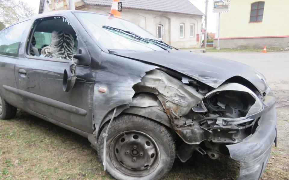 Nabouraný Renault