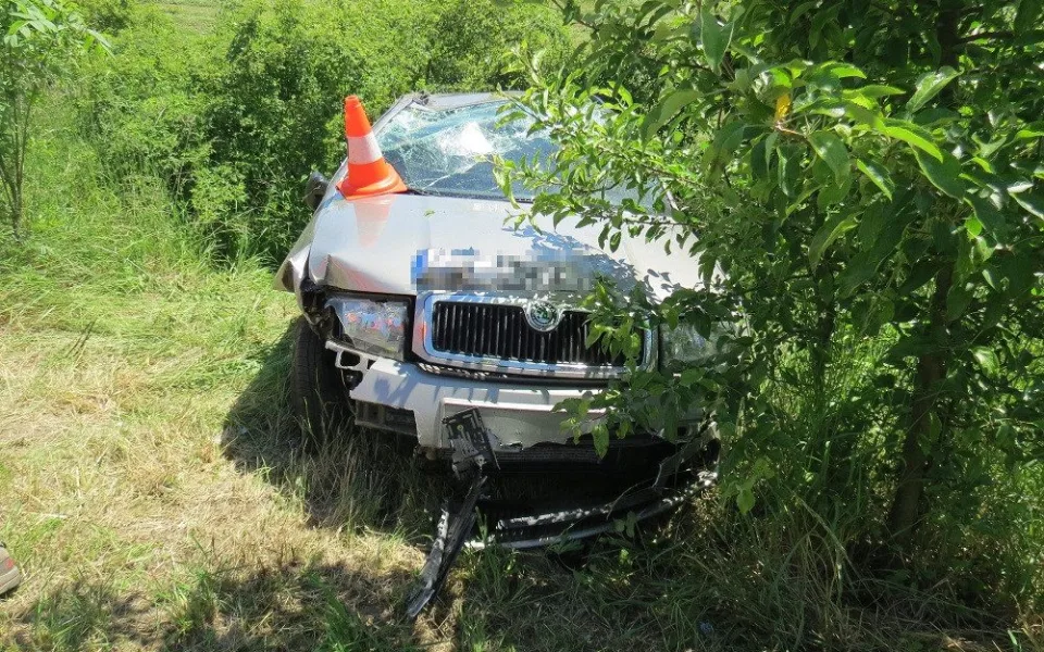 Auto po nehodě.