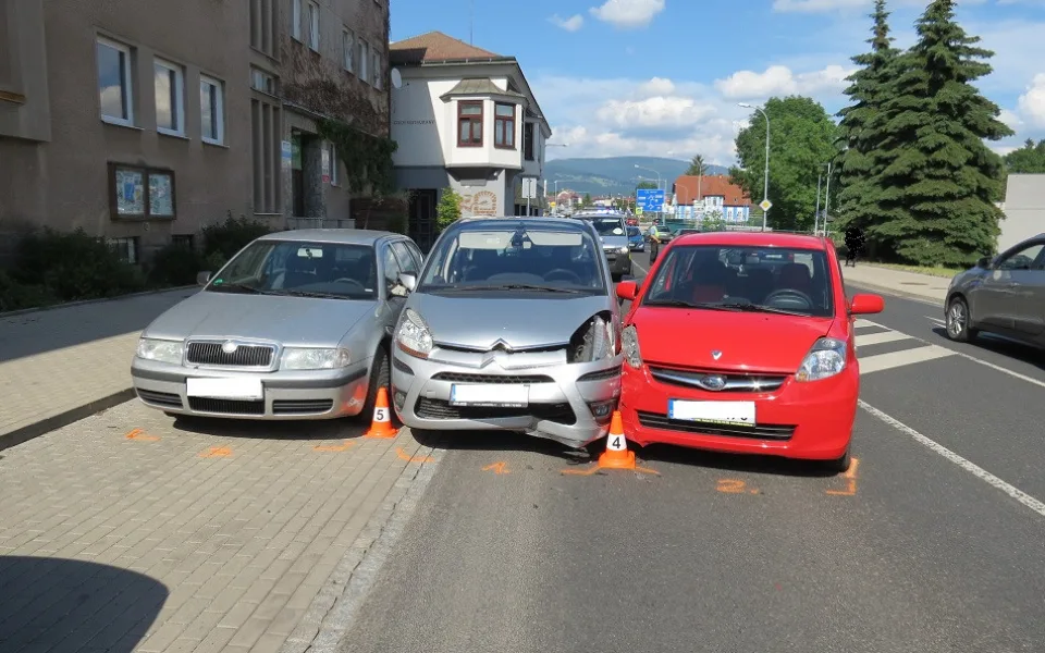 Nehoda ve Vrchlabí.