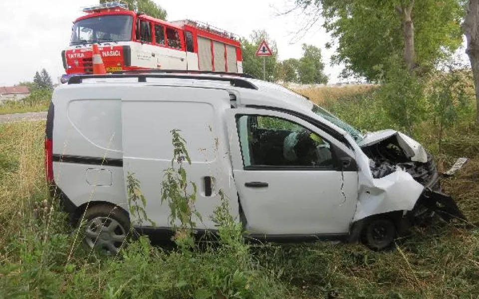 Auto po nehodě.