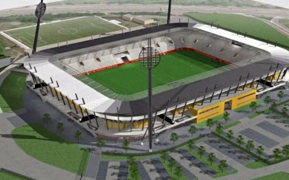 Jedna z verzí fotbalového stadionu