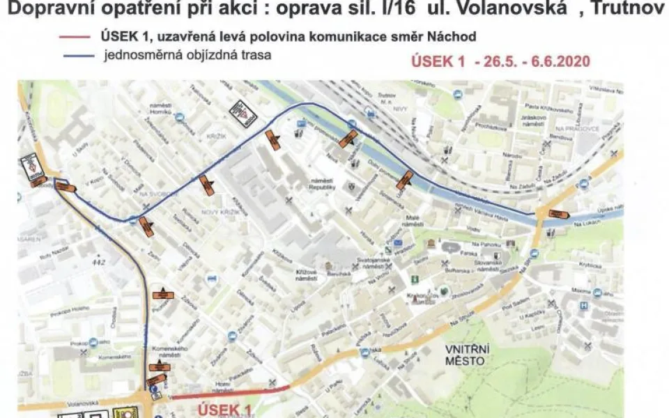 Uzavírka ul. Pražská