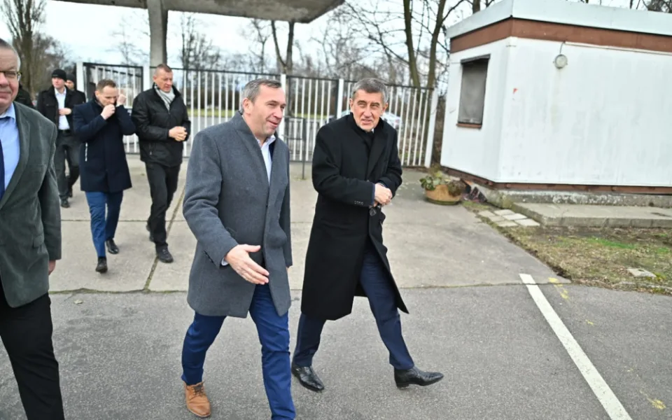 Premiér Andrej Babiš po návštěvě fotbalového stadionu v Hradci