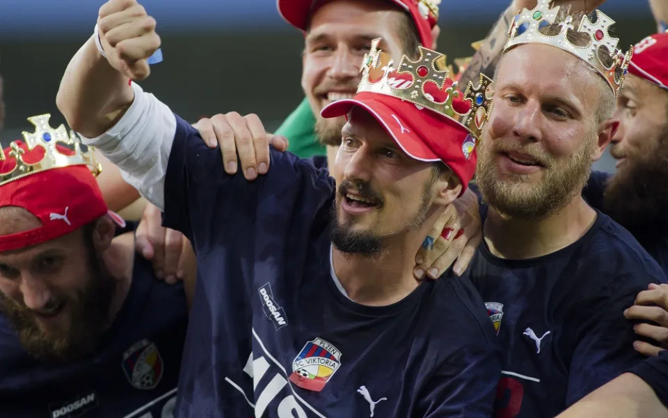 Marián Čišovský při oslavách se svým klubem