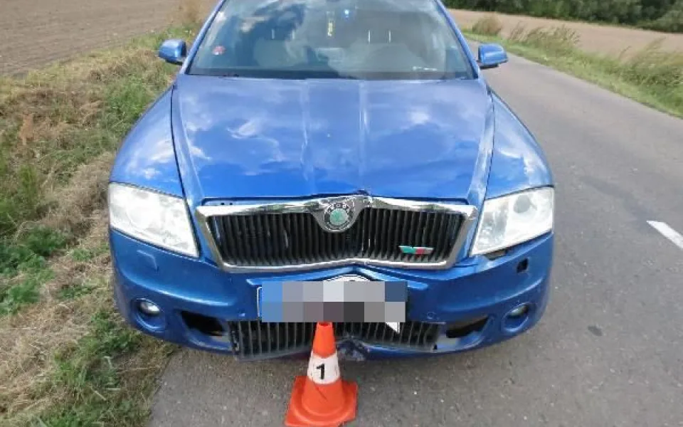 Osobní auto po dopravní nehodě opilého řidič